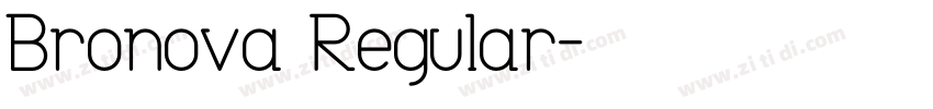 Bronova Regular字体转换